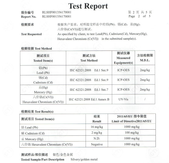 Dải đồng khảm bạc certificate